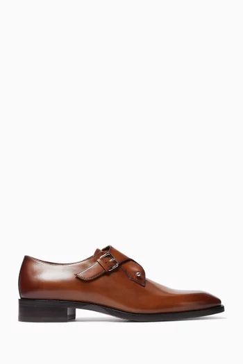 Chambelimonk Shoes in Patinated Leather