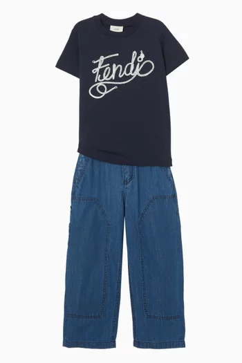 Wide-leg Pants in Denim