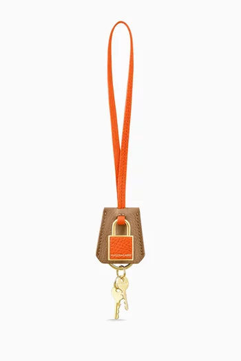 SABRÉMOJI™ Padlock Charm in Leather