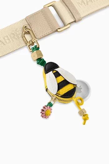 SABRÉMOJI™ Garden Bee Airtag Charm in Leather