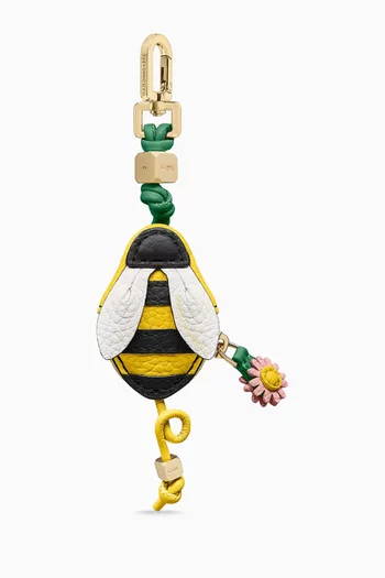 SABRÉMOJI™ Garden Bee Airtag Charm in Leather