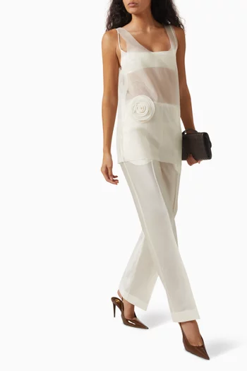 Lisse Sheer Blouse in Silk