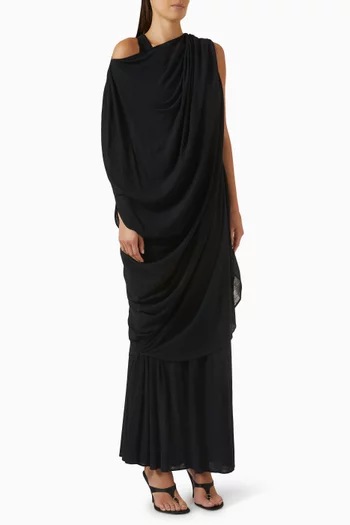 Moon Draped Dress in Cotton