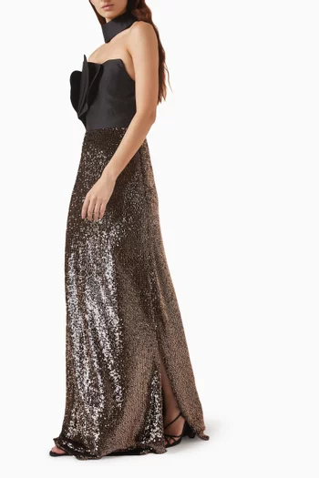 Embellished Choker-detail Dress