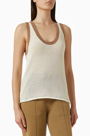 Fenway Wales Knit Tank Top in Organic Cotton