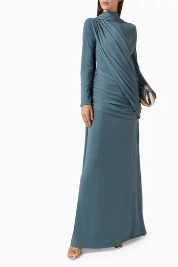 Drape Scarf Dress