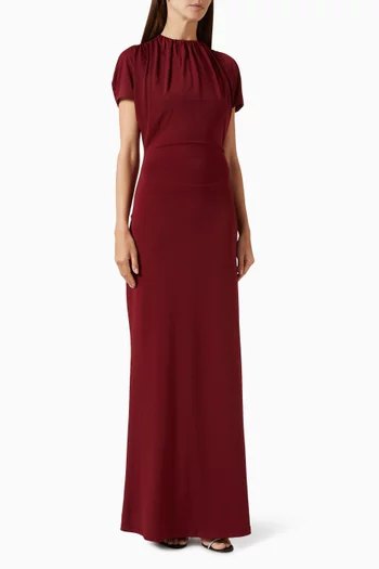 Gathered-neck Dress