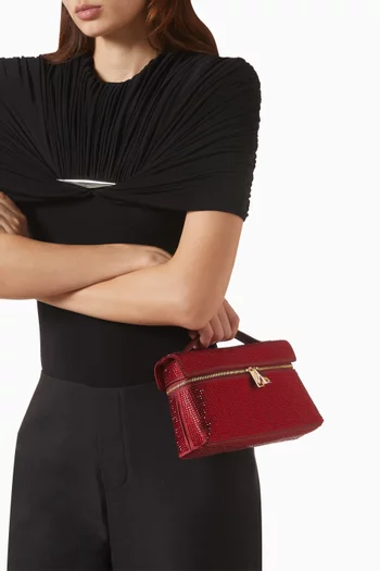 Thea Embellished Top-handle Bag in Satin