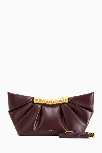 Leia Pleated Clutch in Vegan Leather