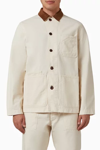 Three Pocket Chore Jacket in Denim