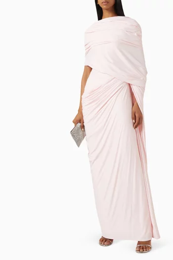 Estrado Draped Gown in Malai Lycra