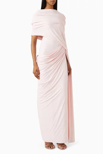Estrado Draped Gown in Malai Lycra