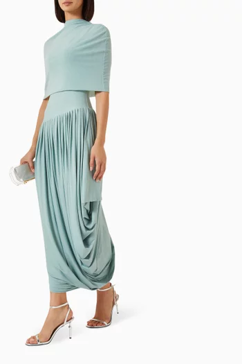 Penelope Draped Dress in Jersey