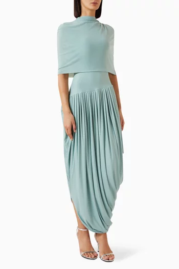 Penelope Draped Dress in Jersey
