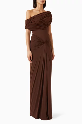 Katya Off-shoulder Dress in Jersey