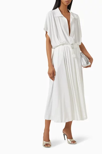 Oversized NK Flared Midi Dress