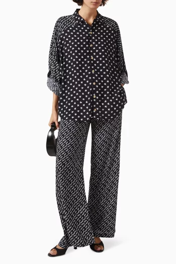Estrellitas Y Olas Pants in Cotton-blend
