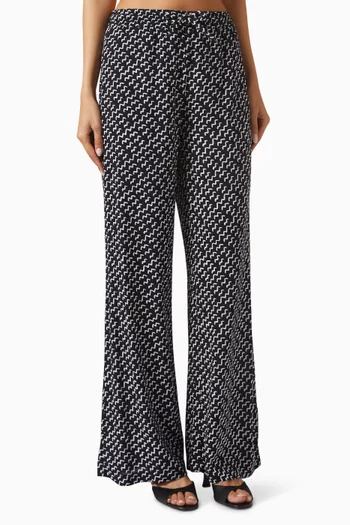 Estrellitas Y Olas Pants in Cotton-blend