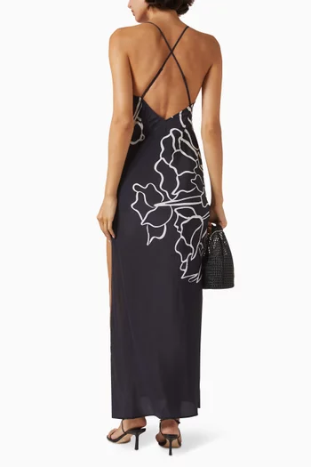Tulipanes Maxi Dress in Silk-blend