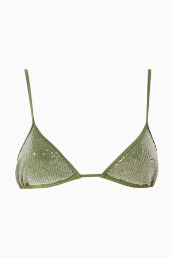 Sequin Equator Bikini Top