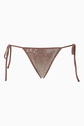 Sequin Praia Bikini Briefs