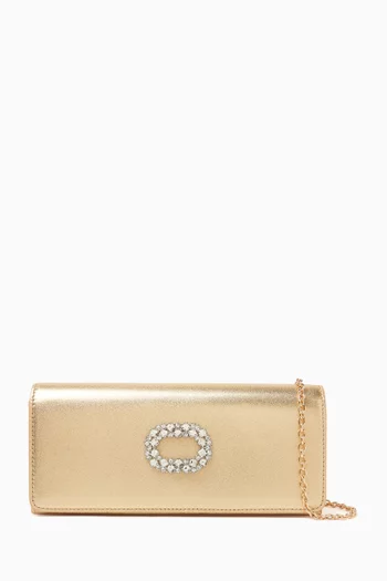 Alicia Clutch Bag in Metallic Leather
