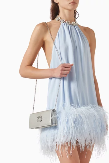 Alicia Clutch Bag in Metallic Leather
