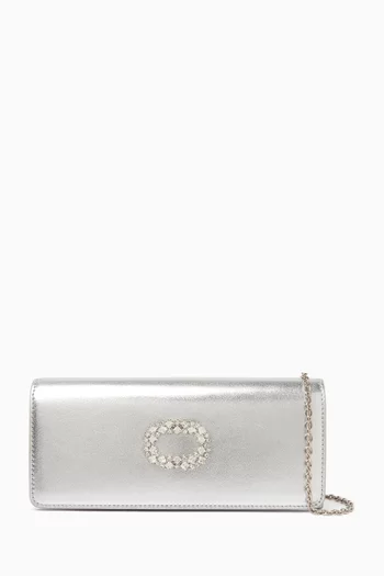 Alicia Clutch Bag in Metallic Leather