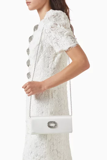 Alicia Clutch Bag in Satin