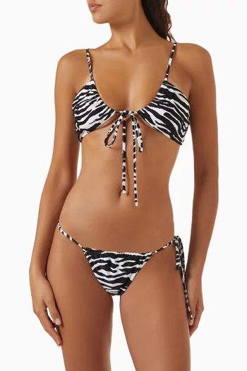 Zebra-print Bikini Set