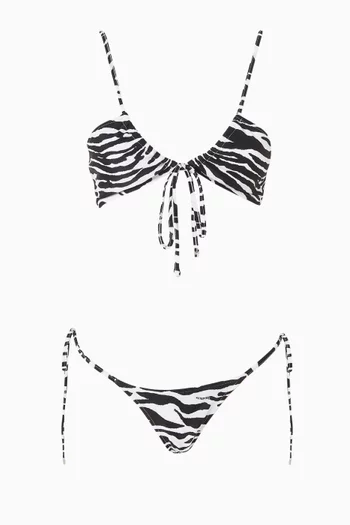 Zebra-print Bikini Set
