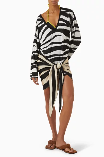 Wrap-style Mini Dress in Viscose