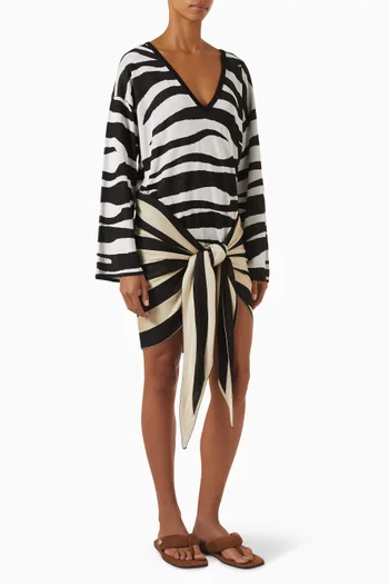 Wrap-style Mini Dress in Viscose