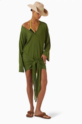 Wrap-style Mini Dress in Viscose