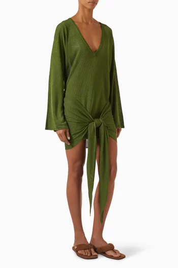 Wrap-style Mini Dress in Viscose