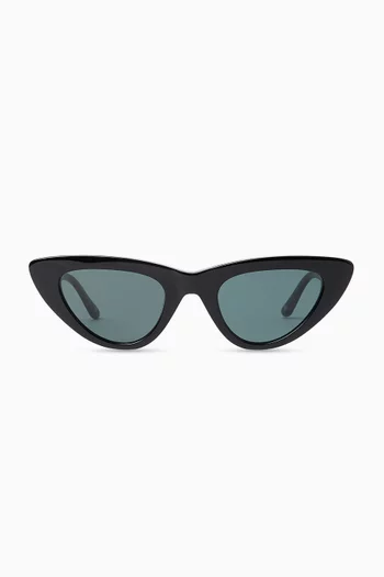 Chic Noir Cat Eye Sunglasses in Acetate