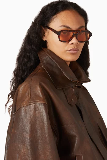 Lueur Havane Aviator Sunglasses in Acetate