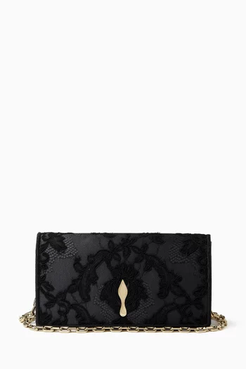 Bettina Clutch in Crepe Satin & Chantilly Lace