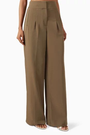 Tarima Straight-fit Pleated Pants