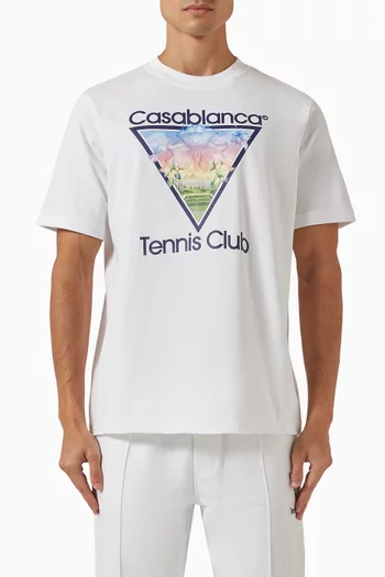تي شيرت بشعار Tennis Club الشهير قطن عضوي