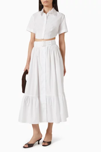 Tie-back Crop Top in Cotton