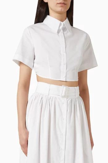 Tie-back Crop Top in Cotton