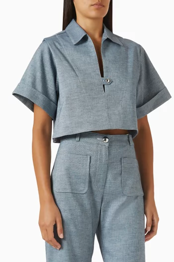 Popover Shirt in Denim