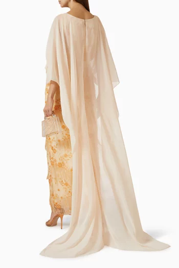 Embellished Cape Dress