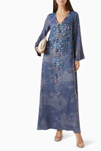 V-neck Beadwork Dress