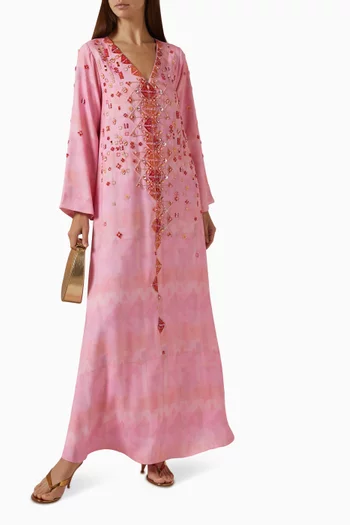 V-neck Beadwork Dress