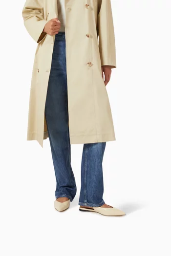 Slingback Flats in Leather