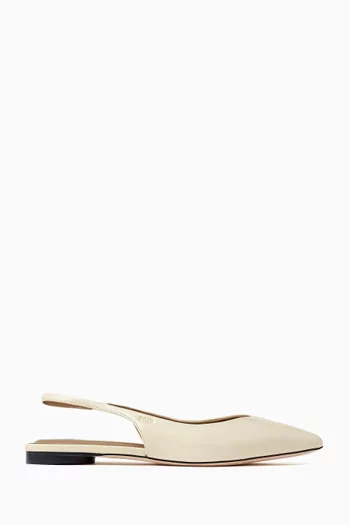Slingback Flats in Leather