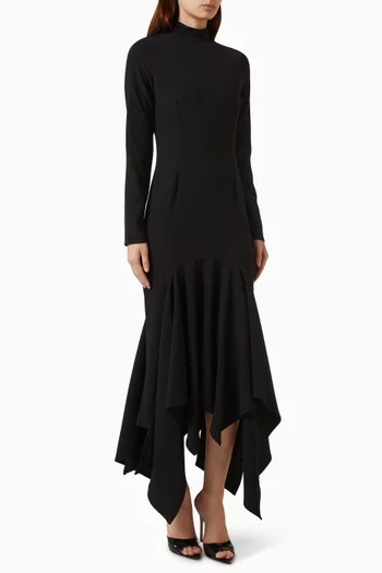 Faye Ruffled Midi Dress