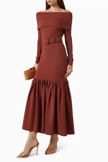 Porter Belted Maxi Dress